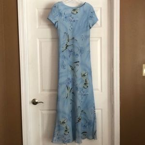 Jessica Howard | Vintage Gauzy Blue Floral Dress
